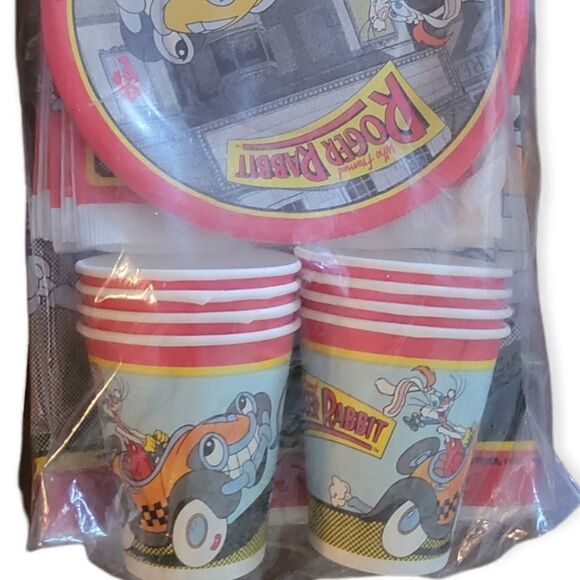 RARE!! WHO FRAMED ROGER RABBIT VINTAGE PARTY PACK for 8 (25pc) Birthday Supplies - Picture 2 of 3